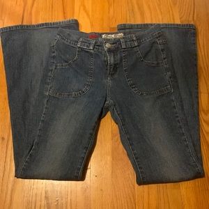Vintage Y2K, low rise, flare, jeans